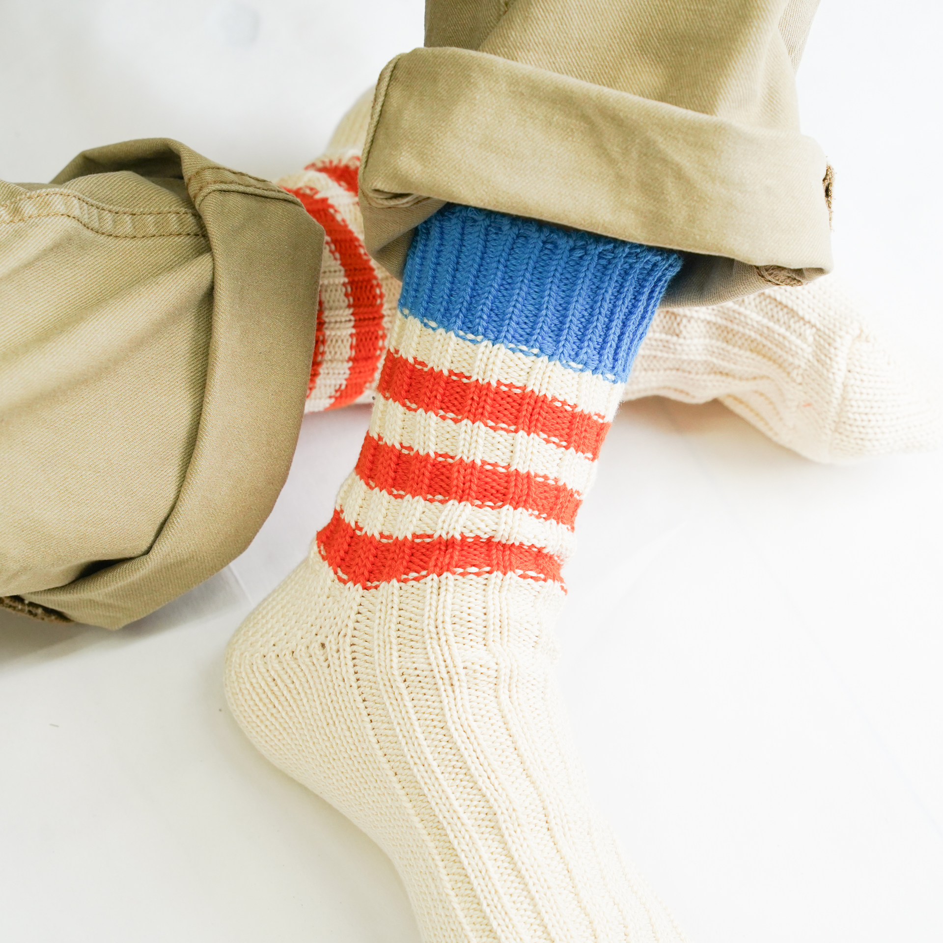 AUTHENTIC TRAD KNIT ブルー/オレンジ【Men】 - 画像 (6)