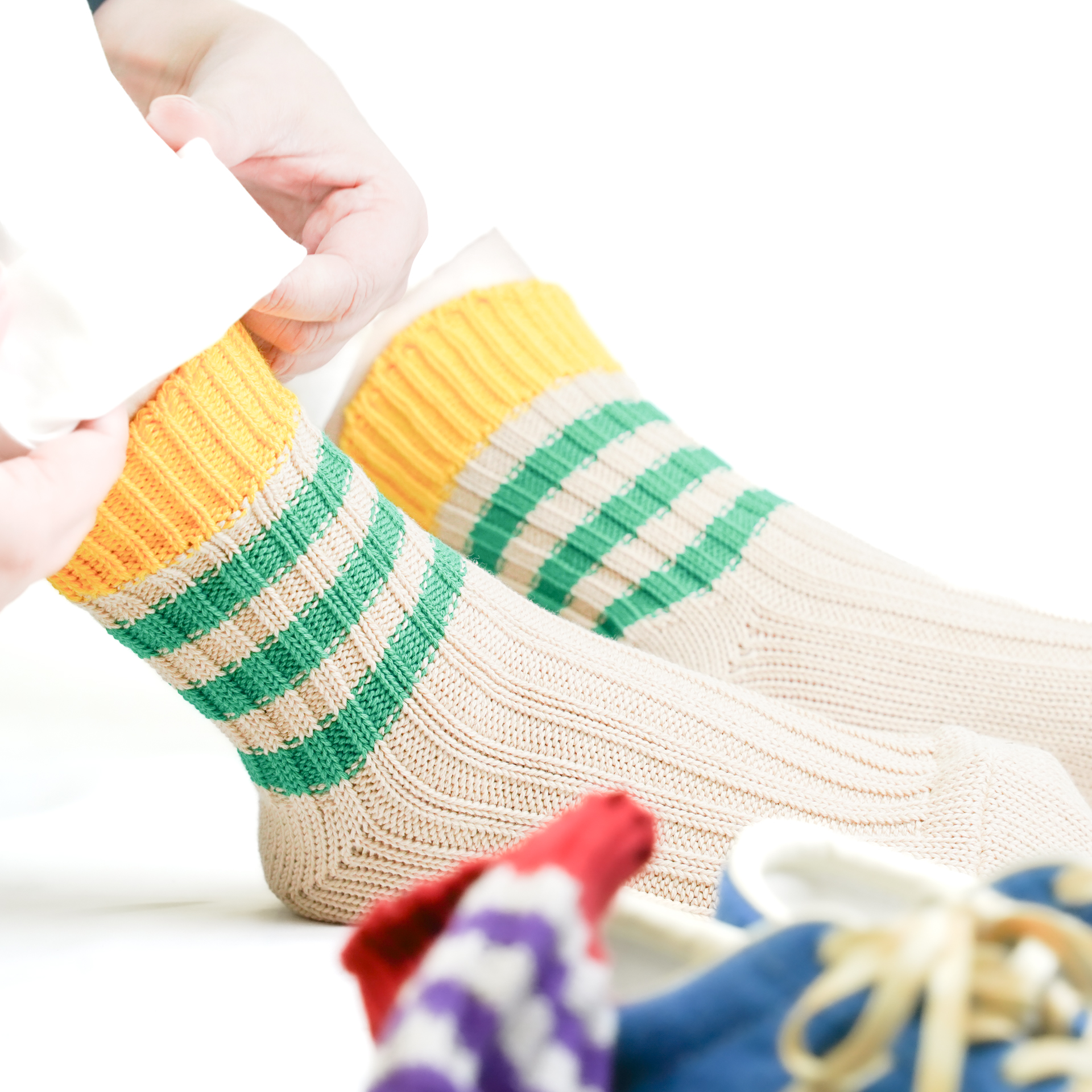 AUTHENTIC TRAD KNIT イエロー/グリーン【Men】 - 画像 (14)